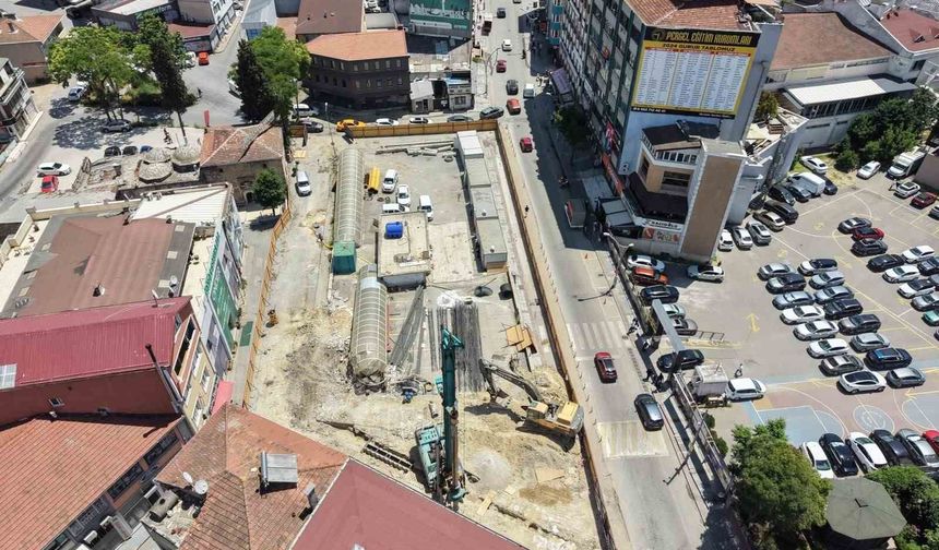 Gebze'de tarihi hamamı gün yüzüne çıkaracak tam otomatik otopark projesi yükseliyor