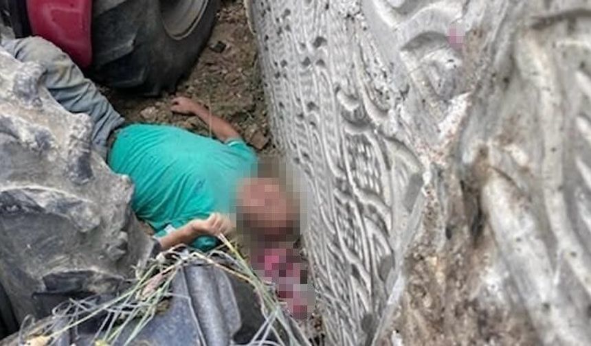 Kullandığı traktörün altında kalan çiftçi ağır yaralandı