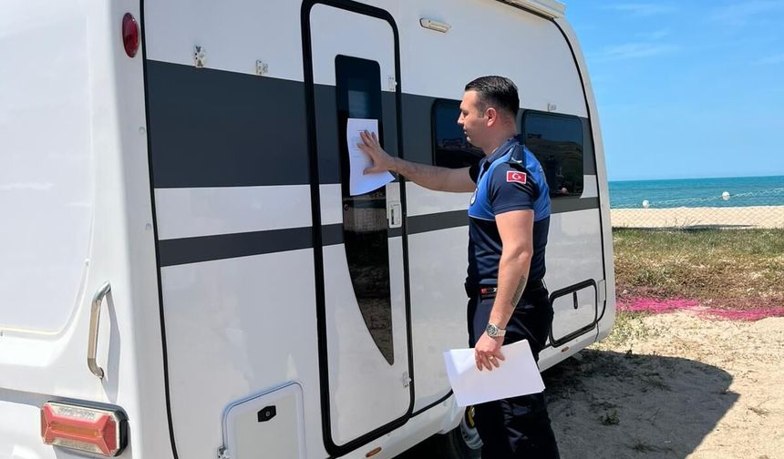 Kandıra’da Zabıta ve Jandarma Ekiplerinden Karavan ve Çadırlara Sıkı Denetim