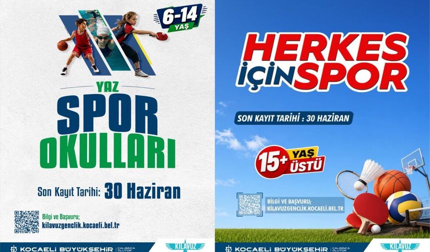 Yaz Spor Okulları ve Herkes İçin Spor Programları Başlıyor