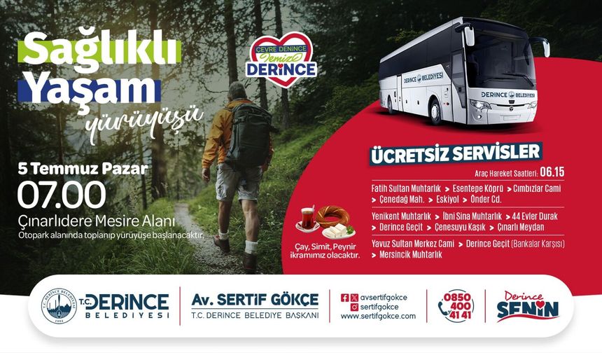 Çınarlıdere’de Sağlıklı Yaşam Yürüyüşü