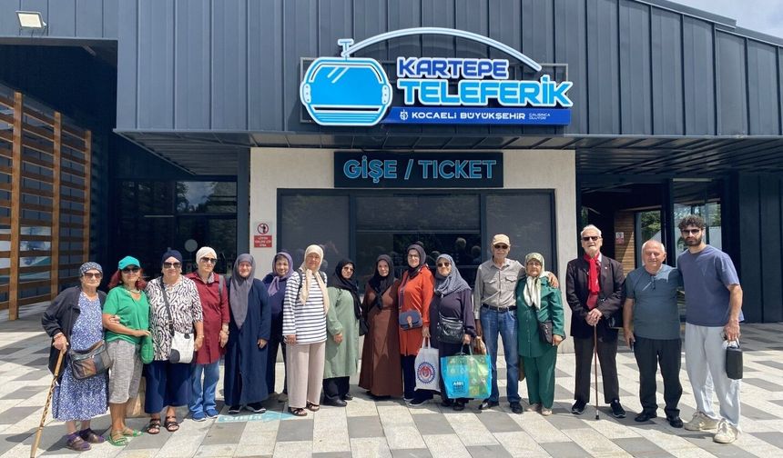 65 yaş üstü bireyler teleferikle Kuzuyayla'yı keşfetti