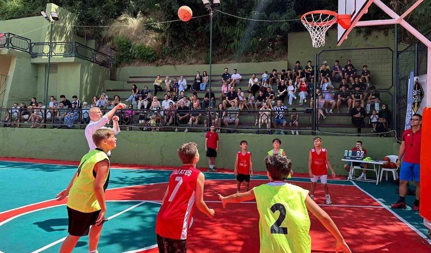 Değirmendere Sahilinde basketbol heyecanı