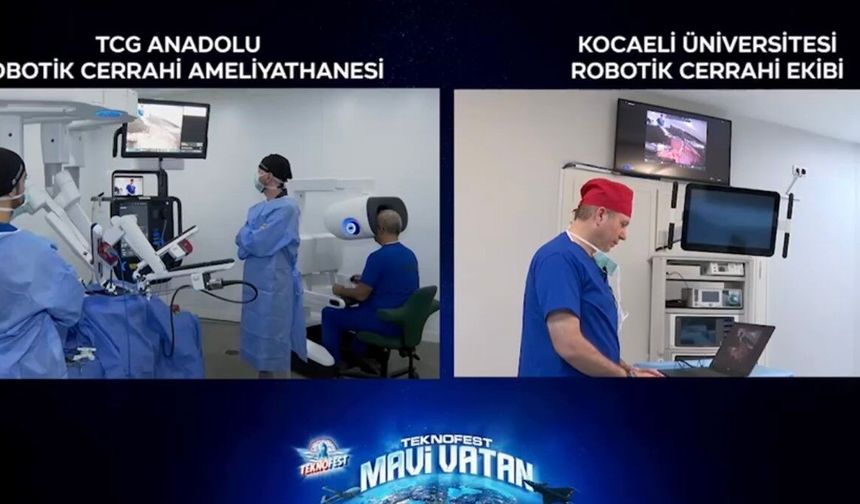 TEKNOFEST Mavi Vatan'da tarihi deneme: TCG Anadolu'da 5G destekli robotik cerrahi