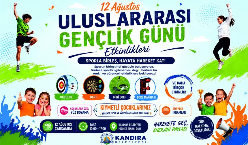 Kandıra’da 12 Ağustos Uluslararası Gençlik Günü Coşkusu Yaşanacak