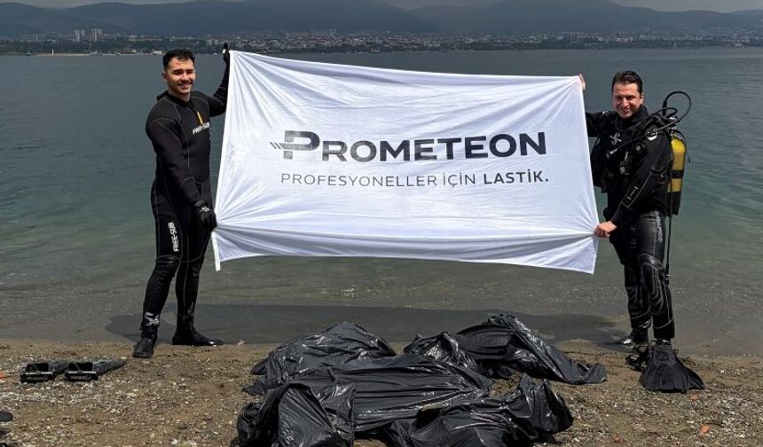 Prometeon ve Kocaeli Üniversitesi’nden  Değirmendere Sahili’nde deniz dibi temizliği