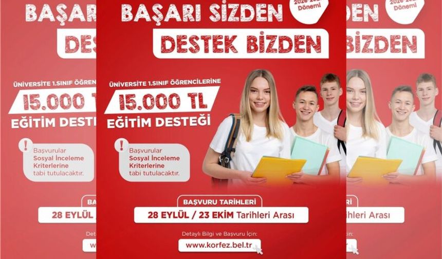 Körfez Belediyesi’nden 15 Bin TL Eğitim Desteği