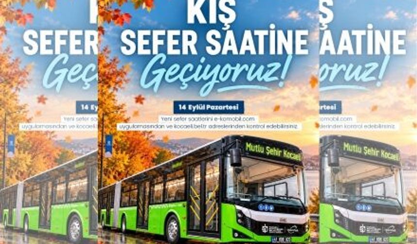 Toplu Ulaşımda Kış Tarifesine Geçiliyor