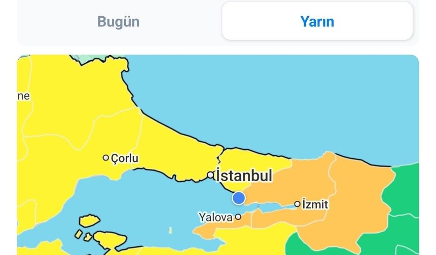 Kocaeli için kuvvetli ve şiddetli sağanak uyarısı