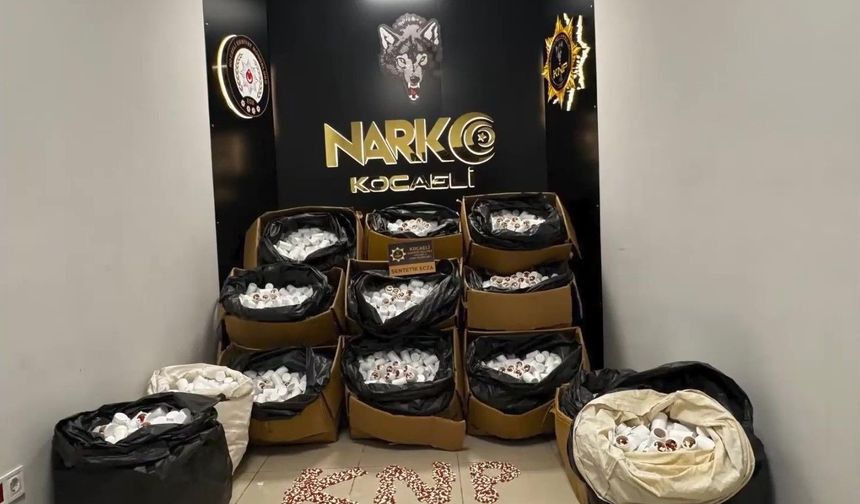 Kocaeli'de 338 bin sentetik ecza hapı ele geçirildi