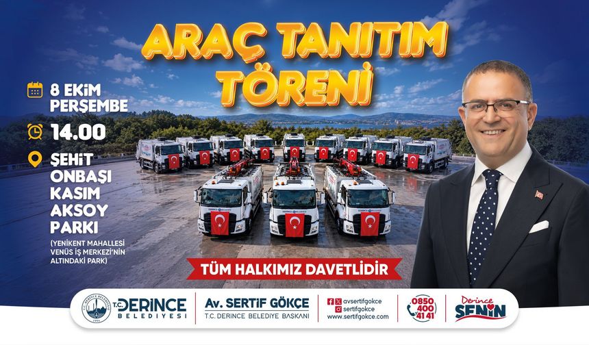 Derince 14 Yeni Aracını Tanıtıyor  2,5 Yılda Öz Kaynakla 36 Yeni Araç