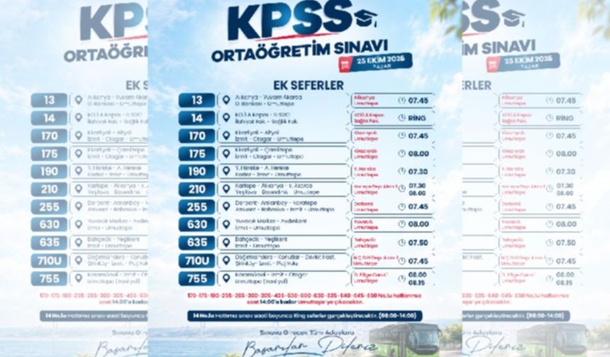 Büyükşehir’den KPSS İçin Özel Ulaşım Planlaması