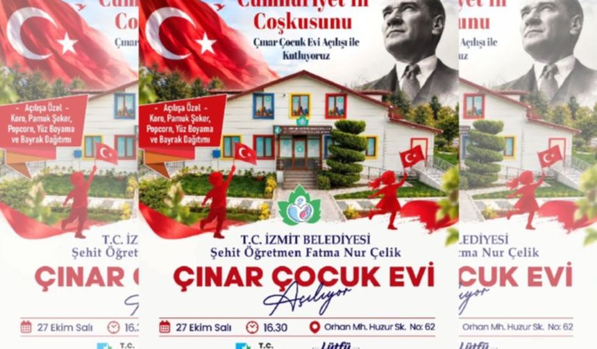 Şehit Öğretmen Fatma Nur Çelik Çınar Çocuk Evi Açılıyor