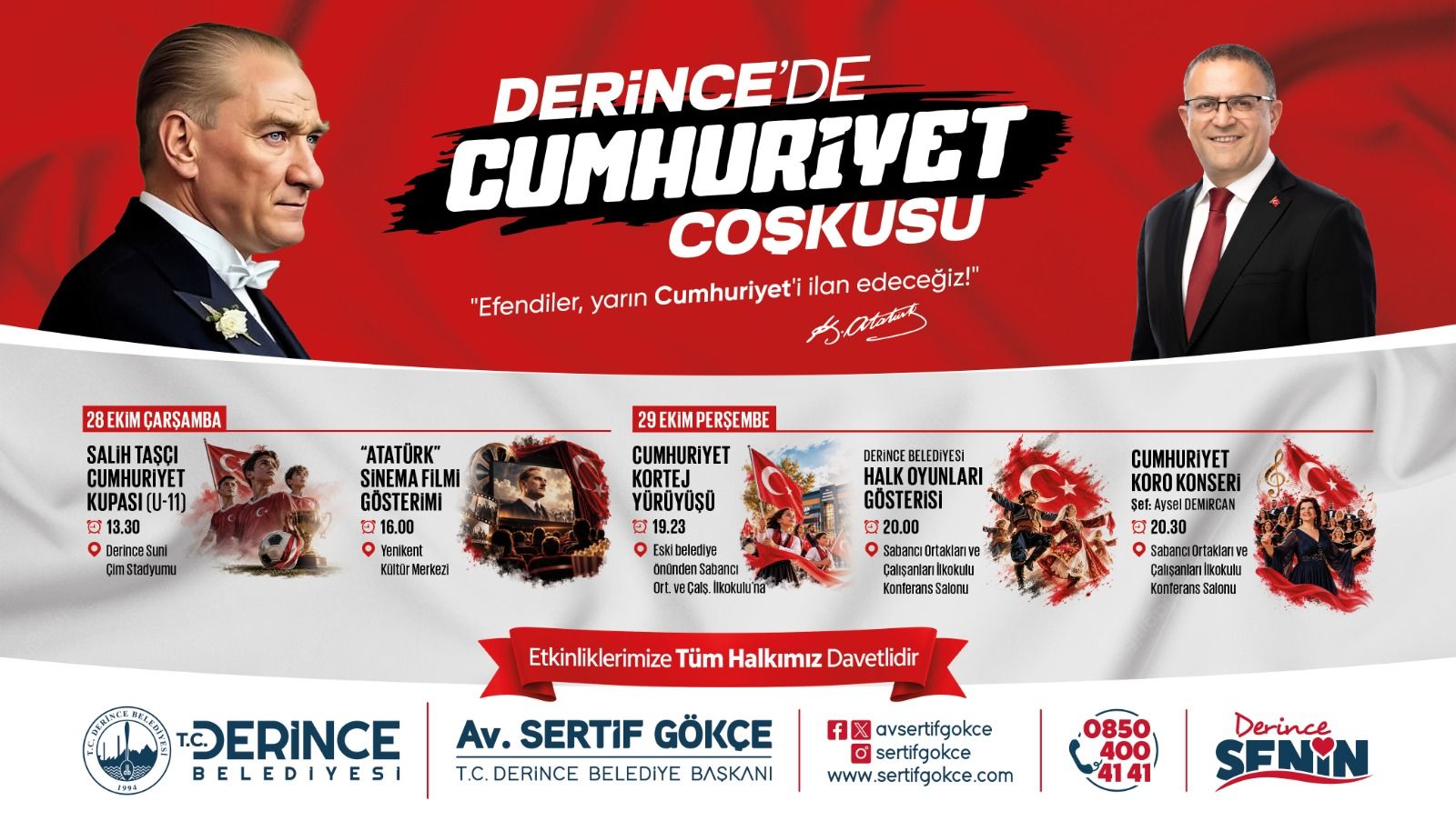 Cumhuriyet Coşkusu Derince’yi Saracak